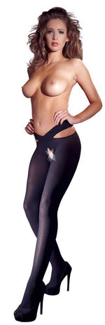Ciorapi Cottelli LEGWEAR negri L/XL deschiși