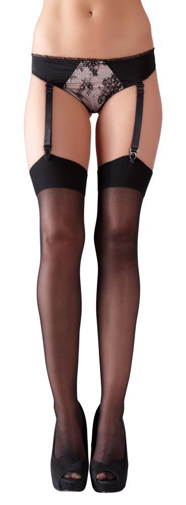 Ciorapi Cottelli LEGWEAR, negri, pentru portjartier, 20 den