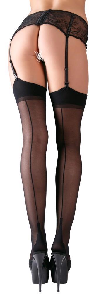 Ciorapi cu cusături Cottelli LEGWEAR, negri, 15 den