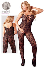 Body cu dantelă și croială NO:XQSE negru XXL XXXL