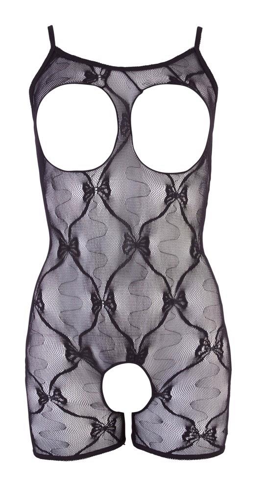 Body cu dantelă deschisă NO:XQSE negru L/XL