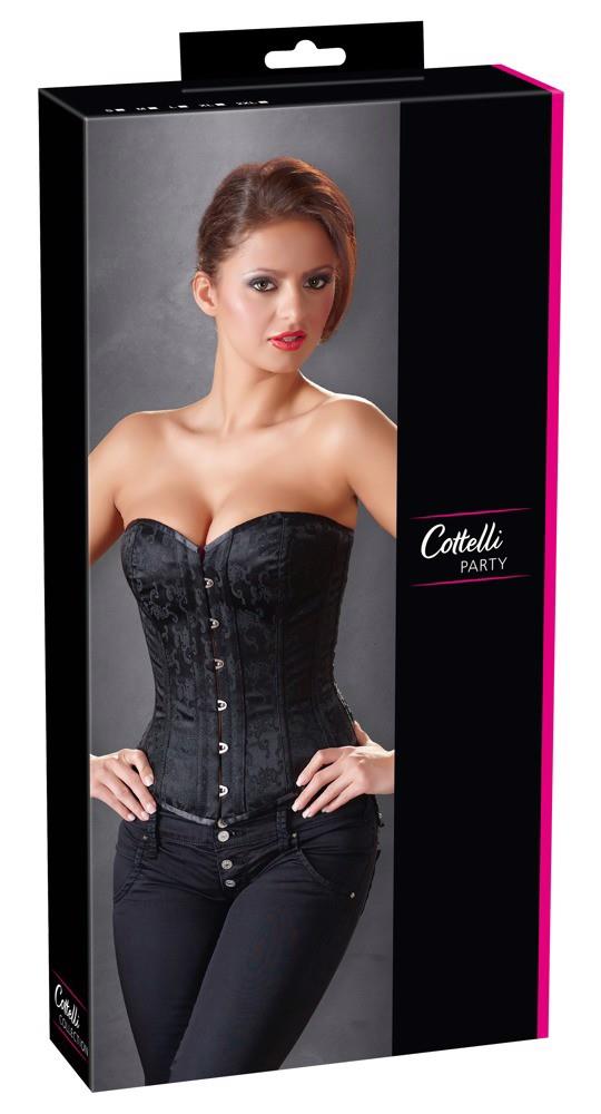 Corset Cottelli Party Brocade Negru XXL