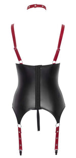 Set lenjerie intimă Cottelli BONDAGE negru și roșu S