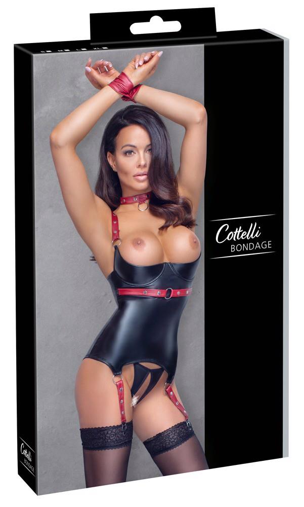 Set lenjerie intimă Cottelli BONDAGE roșu
