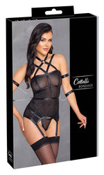 Set de lenjerie intimă Cottelli Bondage cu 4 cătușe