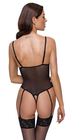 Body erotic fără bretele Cottelli LINGERIE negru S