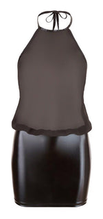 Rochie mini Cottelli PARTY neagră XL cu șifon