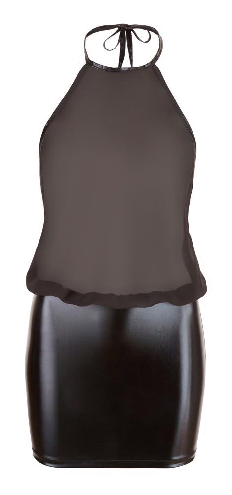 Rochie mini Cottelli PARTY neagră XL cu șifon