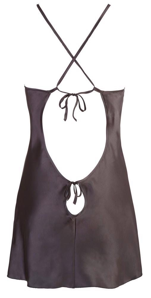Cămașă de noapte Cottelli LINGERIE din satin negru, mărimea M