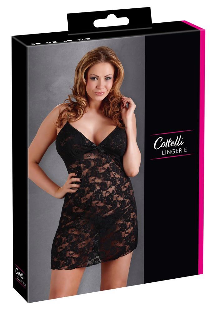 Cămașă de noapte Cottelli Lingerie din dantelă, neagră, M