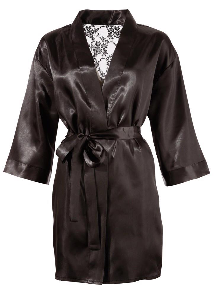 Kimono din satin cu dantelă Cottelli L/XL