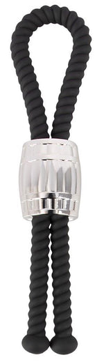 Inel pentru penis Rebel Heavy Rope din silicon, negru