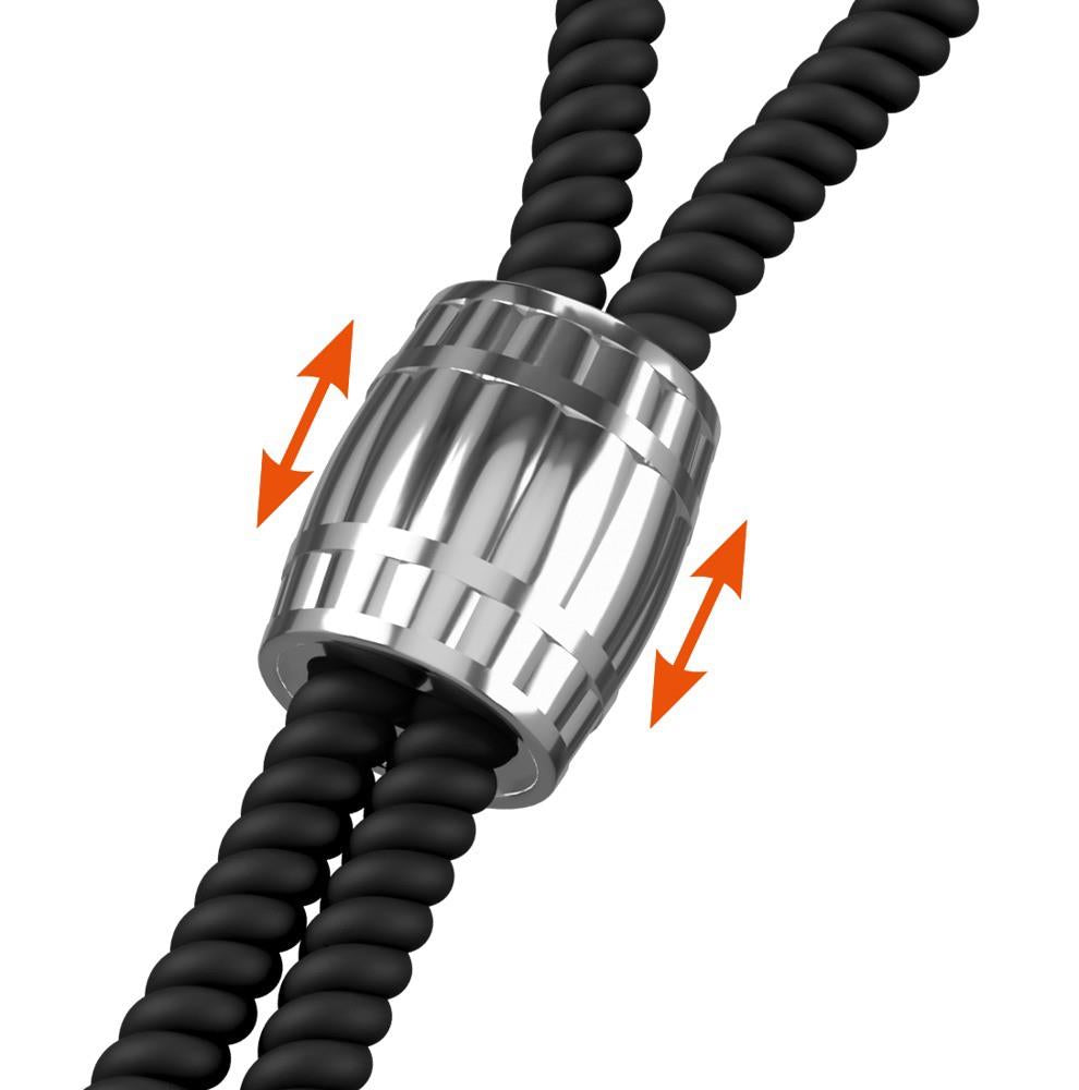 Inel pentru penis Rebel Heavy Rope din silicon, negru