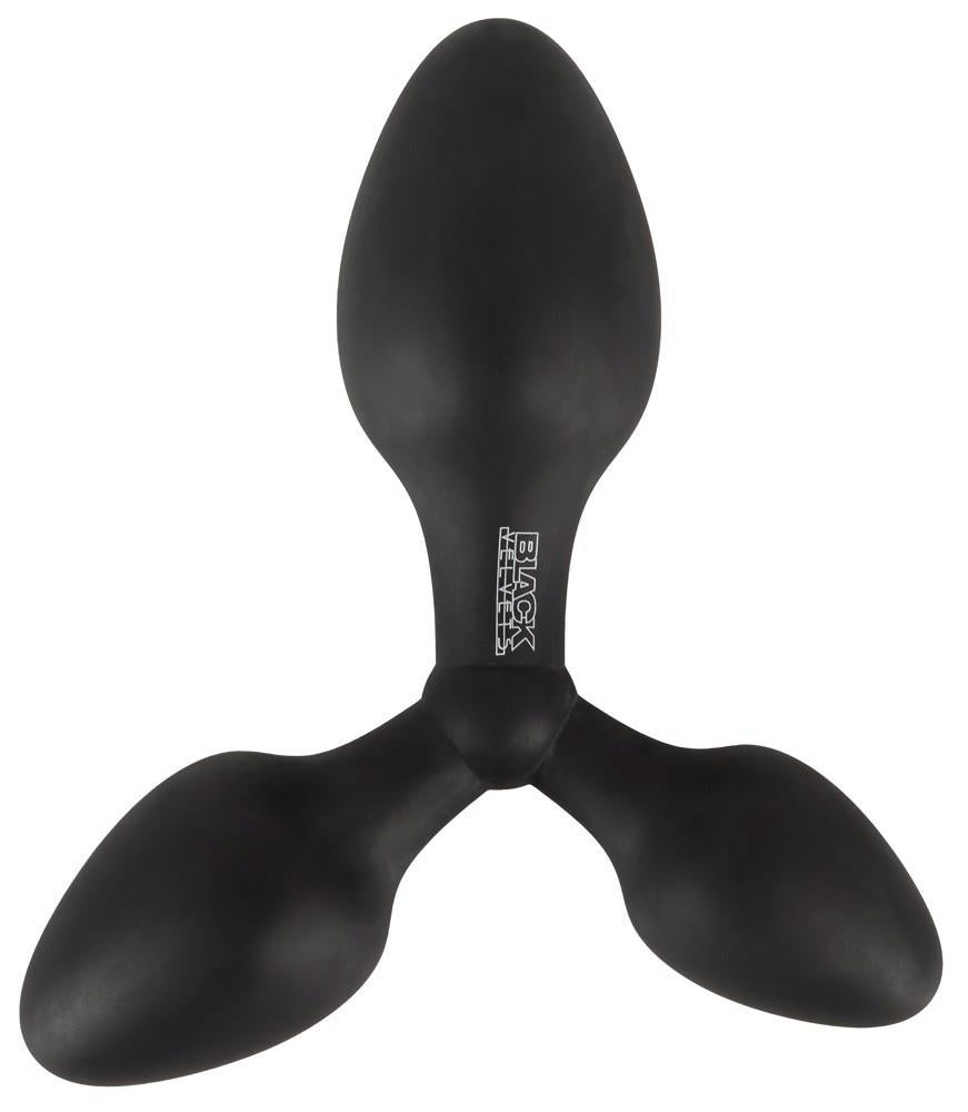 Plug anal triplu din silicon Black Velvets 13-8 cm