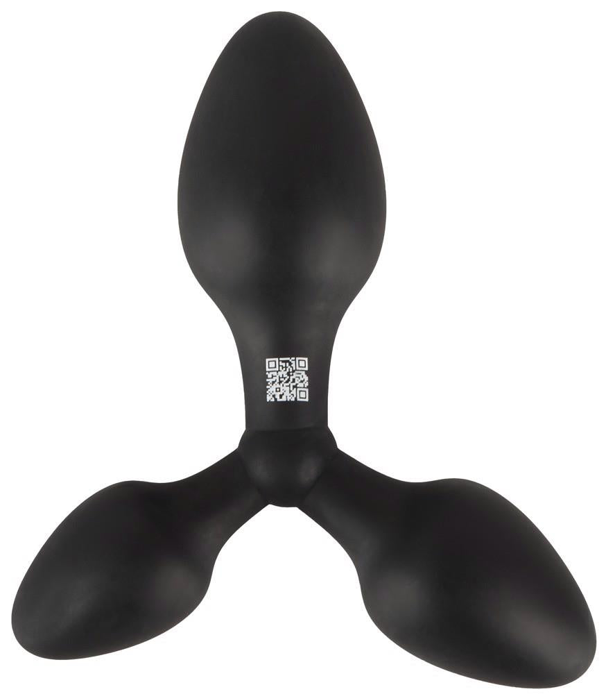 Plug anal triplu din silicon Black Velvets 13-8 cm