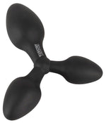 Plug anal triplu din silicon Black Velvets 13-8 cm