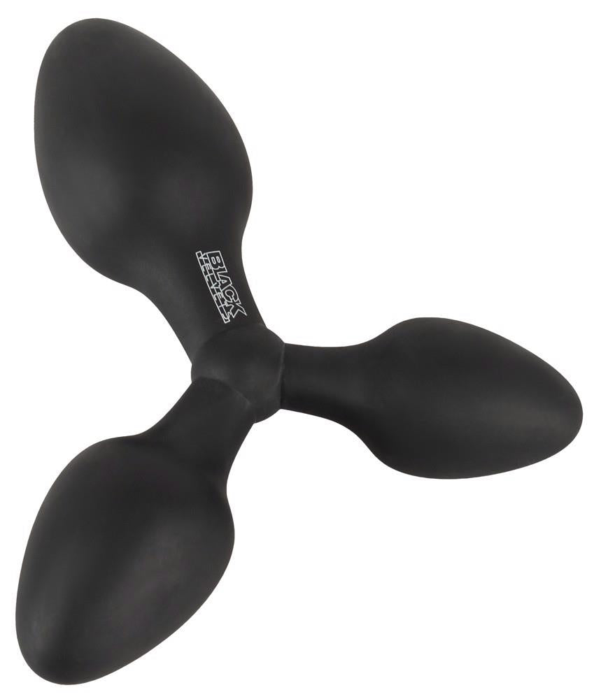 Plug anal triplu din silicon Black Velvets 13-8 cm