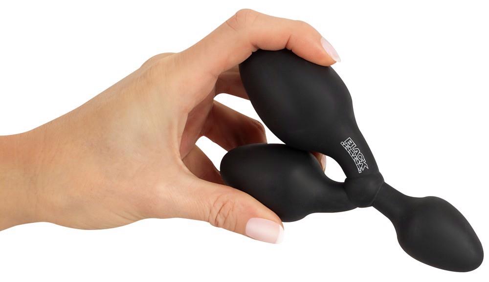 Plug anal triplu din silicon Black Velvets 13-8 cm
