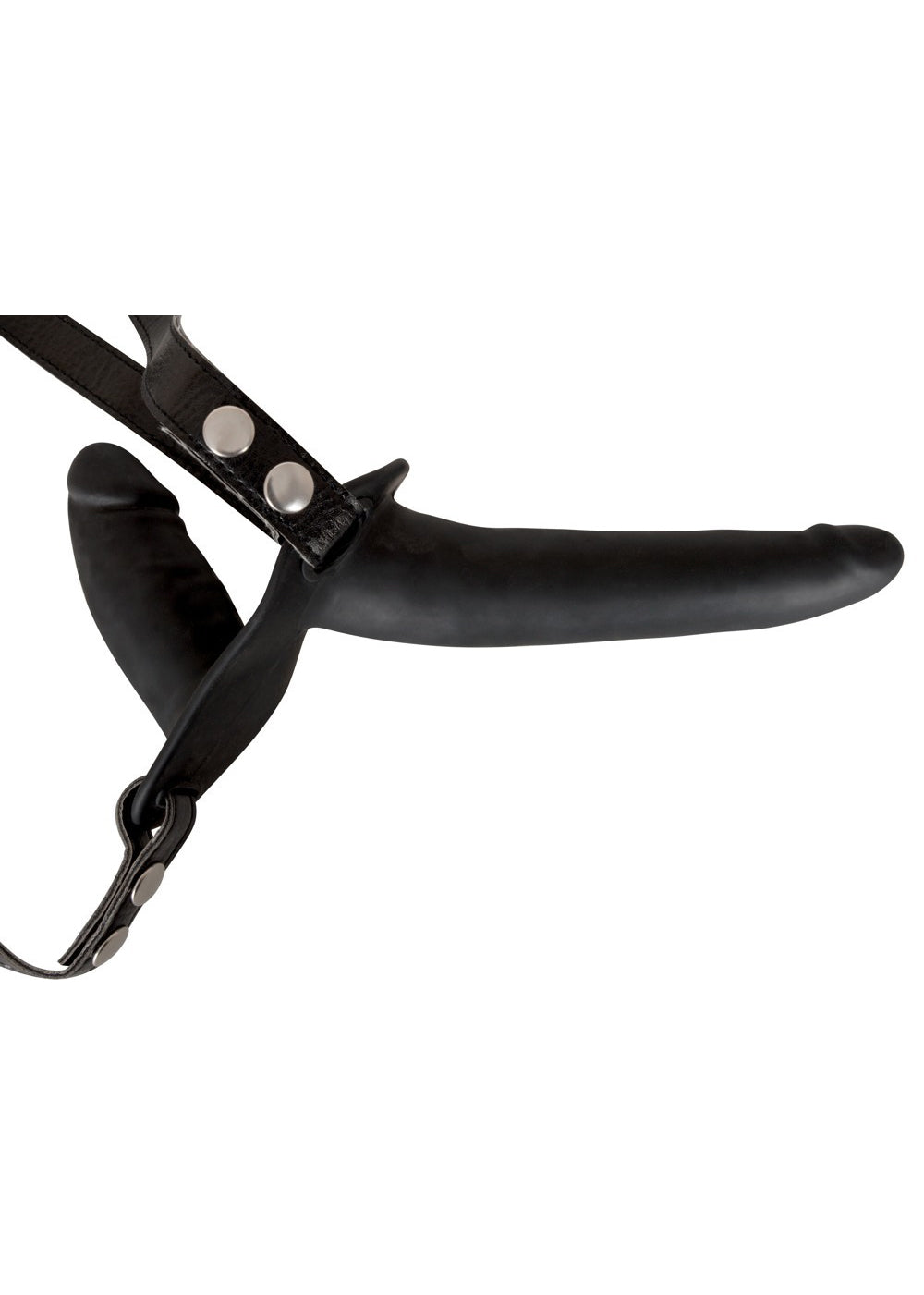 You2Toys Strap dublu din silicon reglabil negru 15 cm