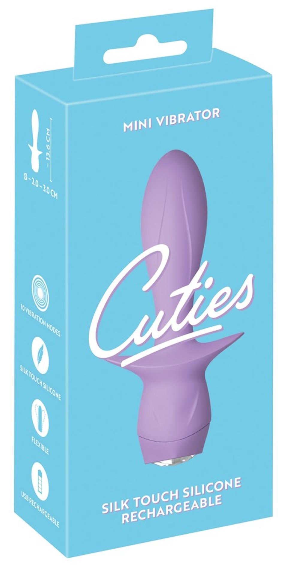 Vibrator Mini Cuties Purple cu 4 USB-uri