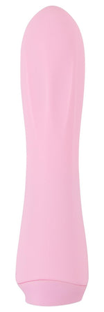 Vibrator mini Cuties Rose din silicon, roz, USB, 14 cm