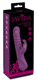 Vibrator Javida Rabbit cu silicon Thrust 24 cm USB