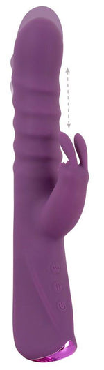 Vibrator Javida Rabbit cu silicon Thrust 24 cm USB