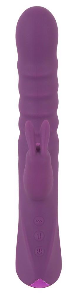 Vibrator Javida Rabbit cu silicon Thrust 24 cm USB
