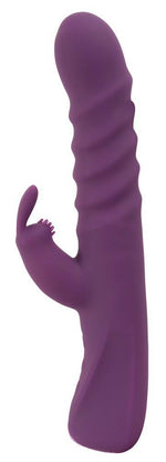 Vibrator Javida Rabbit cu silicon Thrust 24 cm USB