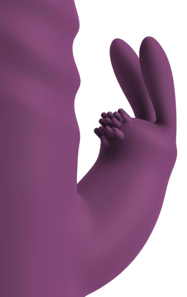 Vibrator Javida Rabbit cu silicon Thrust 24 cm USB