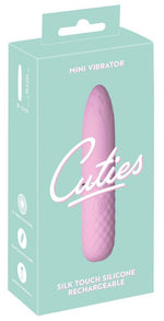 Mini vibrator Cuties silicon roz USB 10.5 cm