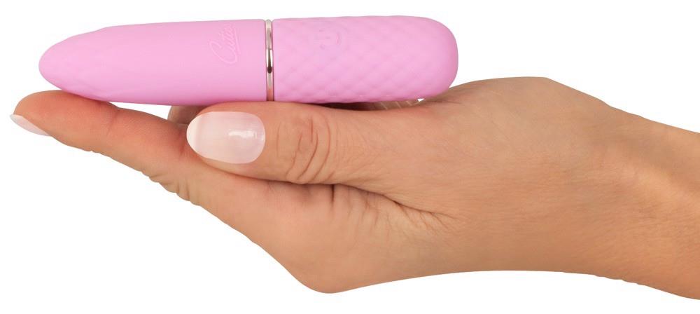 Mini vibrator Cuties silicon roz USB 10.5 cm