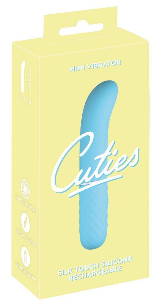 Vibrator Mini Cuties Albastru Silicon USB 11,8 cm