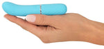 Vibrator Mini Cuties Albastru Silicon USB 11,8 cm