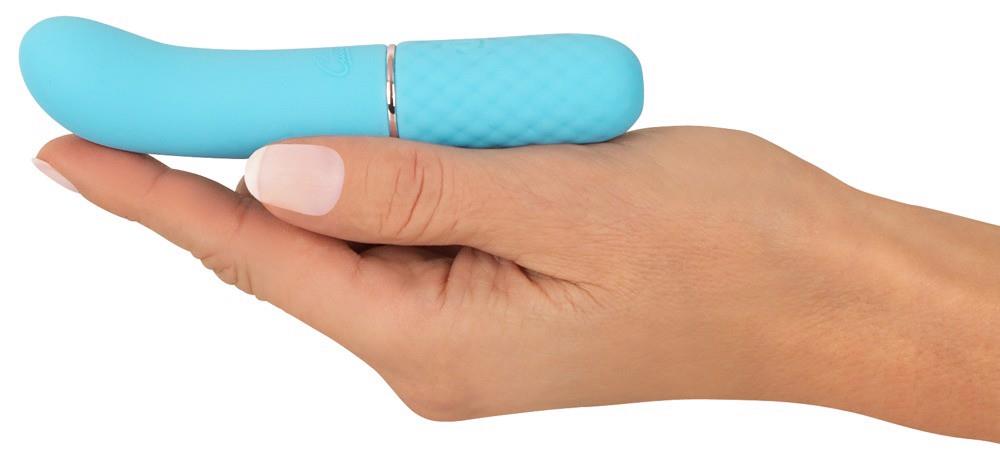 Vibrator Mini Cuties Albastru Silicon USB 11,8 cm