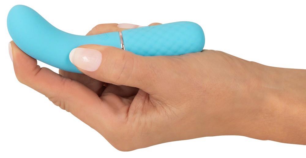 Vibrator Mini Cuties Albastru Silicon USB 11,8 cm