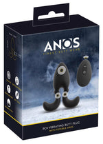 Plug anal vibrant ANOS cu telecomandă USB, silicon