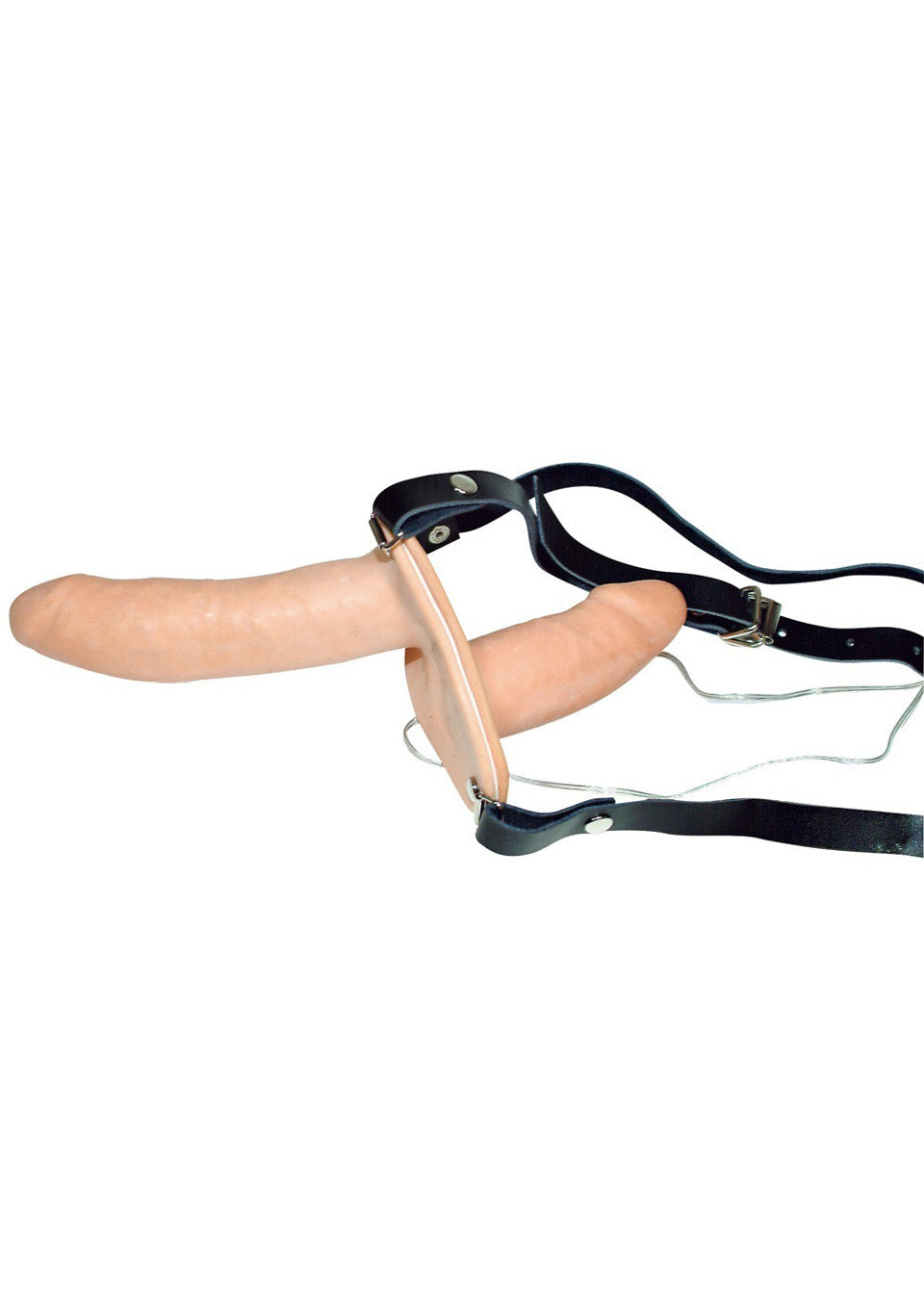 Strap on Duo cu vibrator dublu You2Toys 27 5 cm