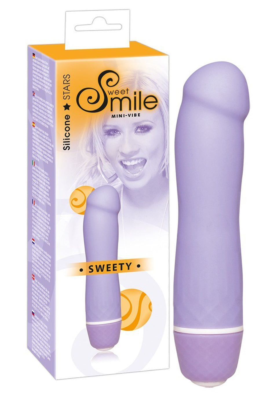 Vibrator mini Sweet Smile din silicon violet 12 cm