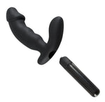 Vibrator anal Rebel din silicon negru 15 cm