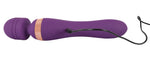 Vibrator dublu masaj Javida silicon violet USB 22 cm