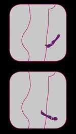 Vibrator dublu masaj Javida silicon violet USB 22 cm