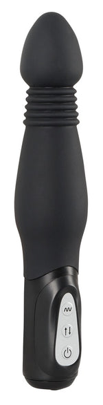 Vibrator anal You2Toys cu șoc, silicon negru, 23,5 cm