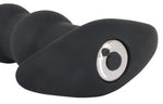 Lanț anal vibrant cu bile USB din silicon Black Velvets, 21 cm