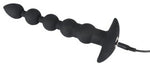 Lanț anal vibrant cu bile USB din silicon Black Velvets, 21 cm