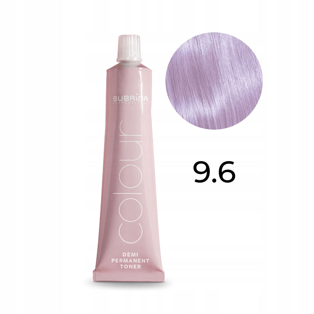 Subrina Professional, Colour, Vopsea de păr demi-permanentă, 9.6 Very Light Purple Blonde, 60 ml