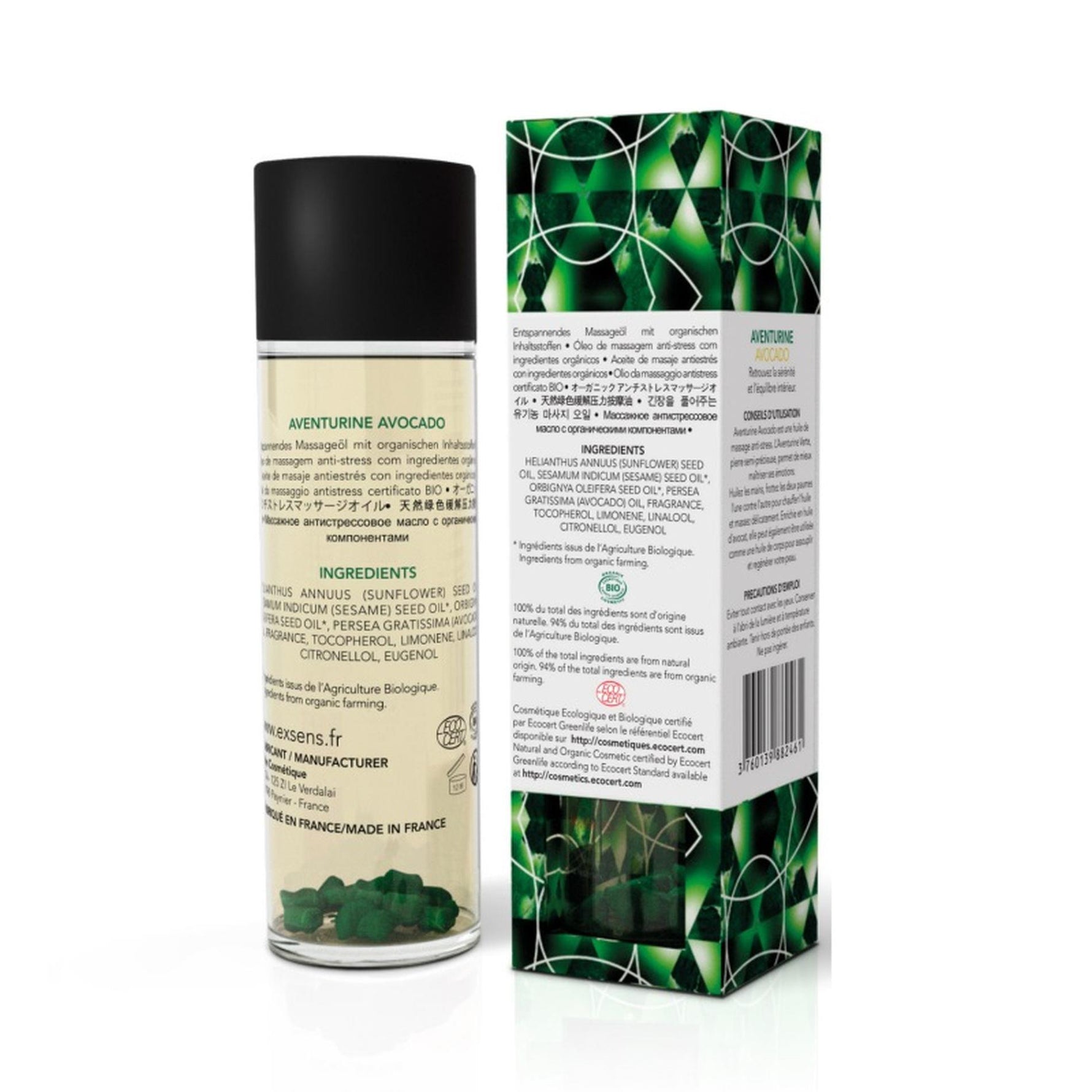 Ulei de masaj Exsens Aventurine cu avocado 100 ml