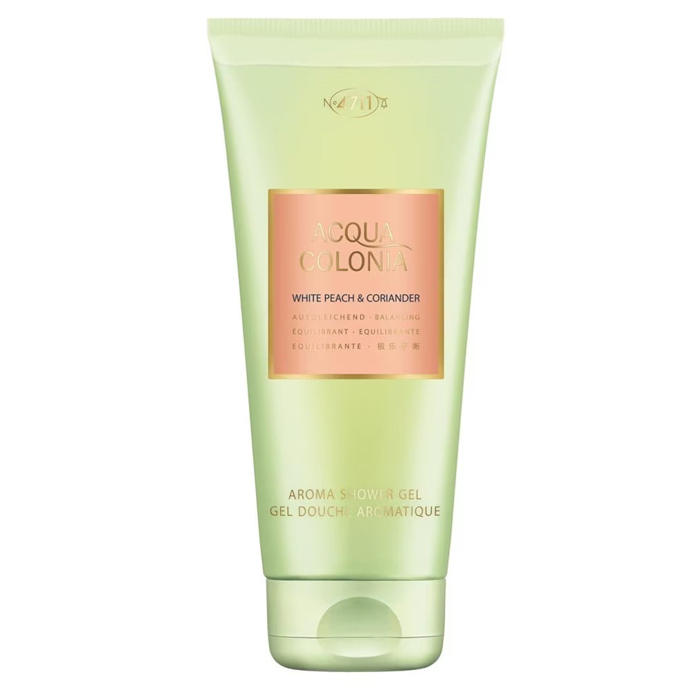 4711, Acqua Colonia, Piersică albă și coriandru, Hidratant, Gel de duș, Corp, Toate tipurile de piele, 200 ml