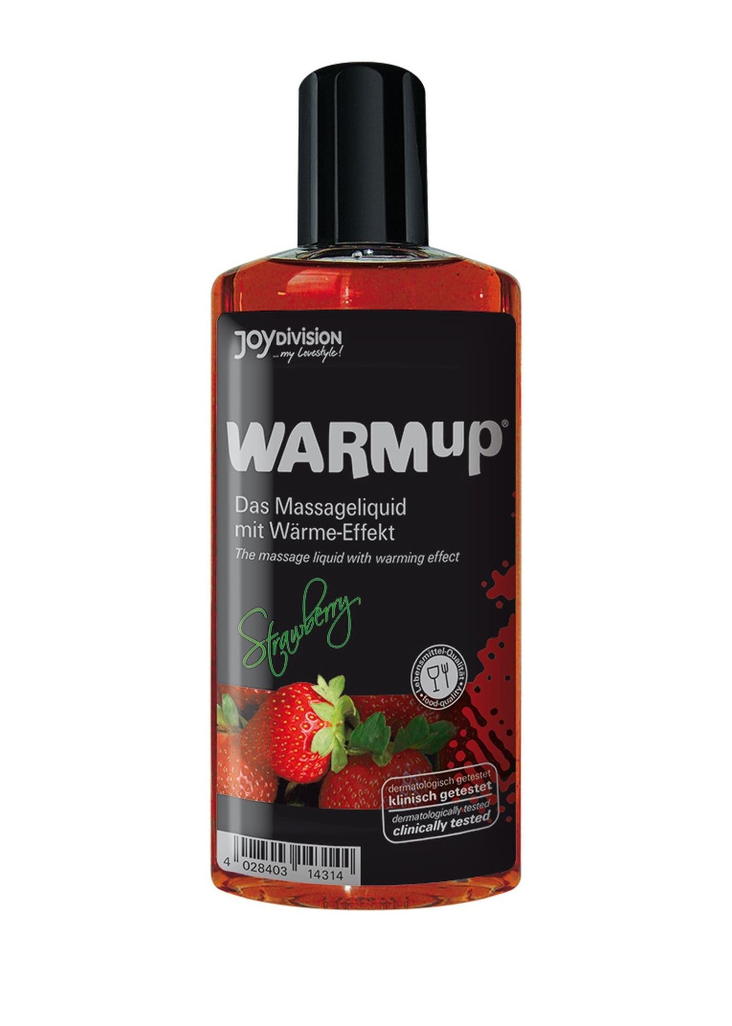 Ulei de masaj încălzitor cu căpșuni JoyDivision WARMup 150 ml
