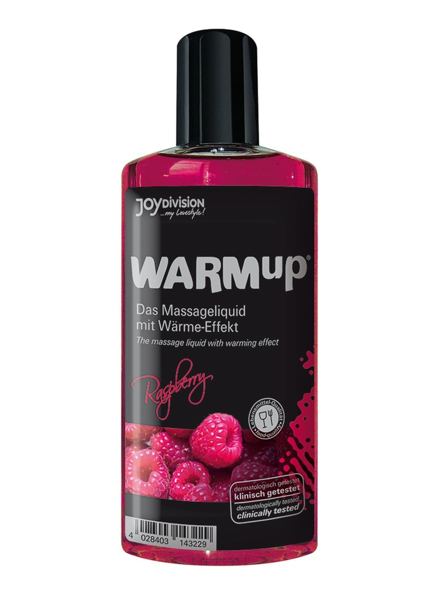 Ulei de masaj cu aromă de zmeură JoyDivision WARMup 150 ml